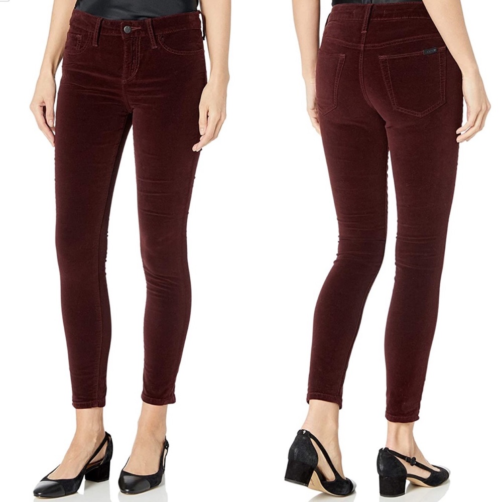 Joe's Jeans Burgundy Skinny Pants